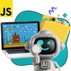 Язык программирования JavaScript + AI. Проектное обучение + геймификация + AI-помощники - КИБЕРшкола программирования для детей, компьютерные курсы для школьников, начинающих и подростков - KIBERone г. Тёплый Стан