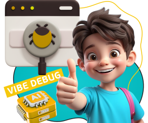 Тестирование & Vibe Debug. Охотники за багами - КИБЕРшкола программирования для детей, компьютерные курсы для школьников, начинающих и подростков - KIBERone г. Тёплый Стан